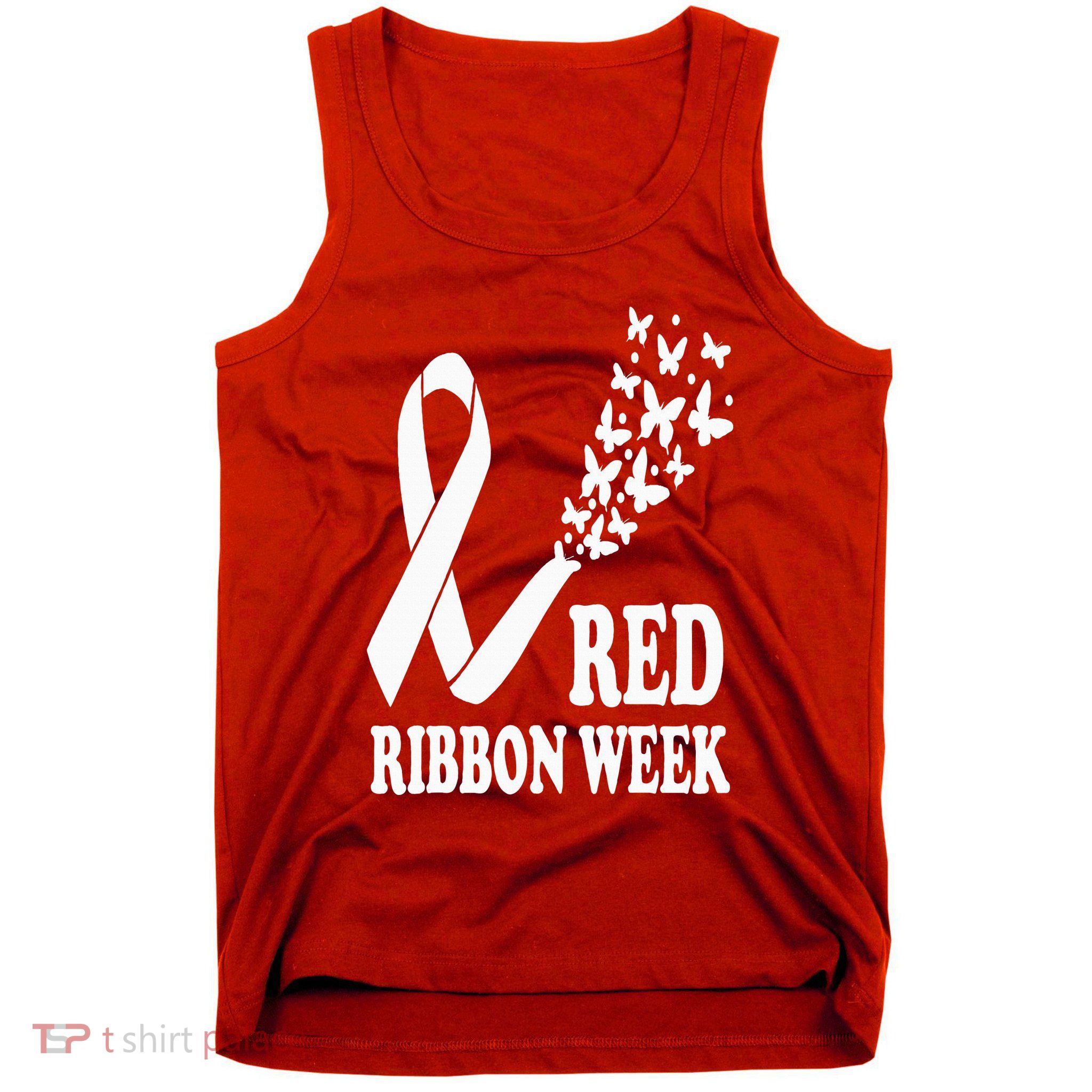 We Wear Red Ribbon Week Drug free Red Ribbon Week Awareness Tank Top