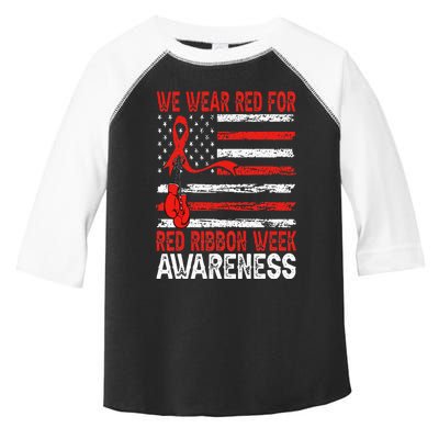 We Wear Red For Red Ribbon Week Awareness Toddler Fine Jersey T-Shirt