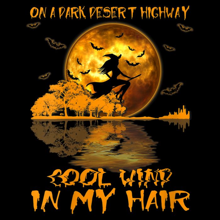 Women Witch Riding Brooms On A Dark Desert Highways Halloween Kids Sweatshirt
