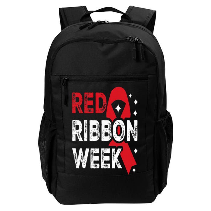 We Wear Red For Red Ribbon Week Awareness Daily Commute Backpack