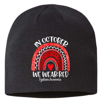 We Wear Red Dyslexia Awareness Month Dyslexia Boho Rainbow Sustainable Beanie