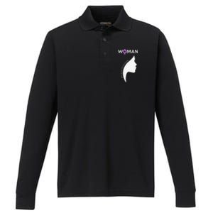 Woman We Rise Together, Gender Equality, Women's Rights Performance Long Sleeve Polo