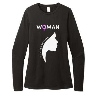 Woman We Rise Together, Gender Equality, Women's Rights Womens CVC Long Sleeve Shirt