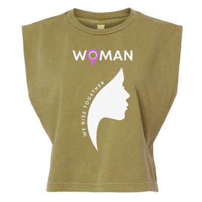 Woman We Rise Together, Gender Equality, Women's Rights Garment-Dyed Women's Muscle Tee