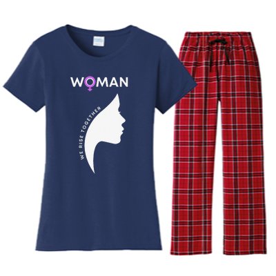 Woman We Rise Together, Gender Equality, Women's Rights Women's Flannel Pajama Set