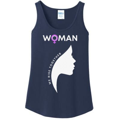 Woman We Rise Together, Gender Equality, Women's Rights Ladies Essential Tank