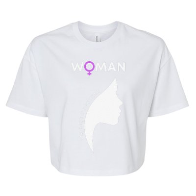 Woman We Rise Together, Gender Equality, Women's Rights Bella+Canvas Jersey Crop Tee