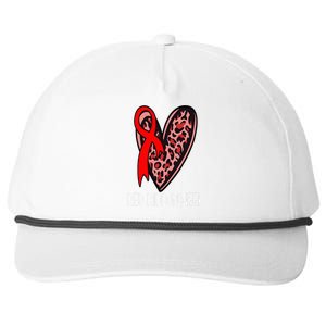 We Wear Red For Red Ribbon Week Awareness Leopard Snapback Five-Panel Rope Hat