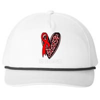 We Wear Red For Red Ribbon Week Awareness Leopard Snapback Five-Panel Rope Hat