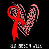 We Wear Red For Red Ribbon Week Awareness Leopard Bucket Hat