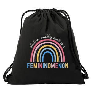 What We Really Need Is A Demininity Rainbow Drawstring Bag