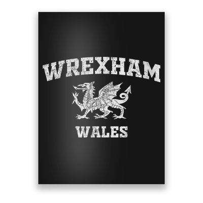 Wrexham Wales Retro Vintage Poster