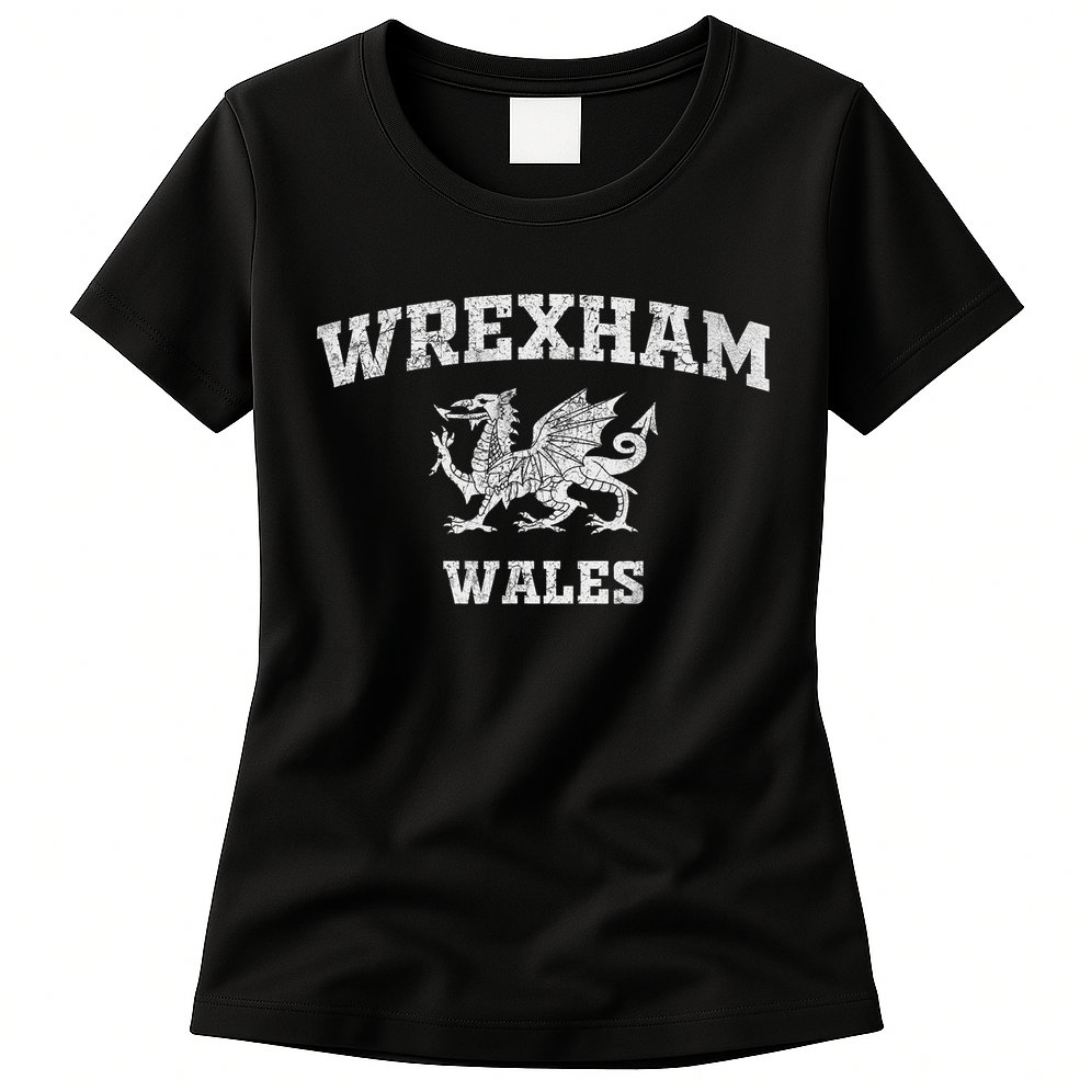 Wrexham Wales Retro Vintage Womens T-Shirt