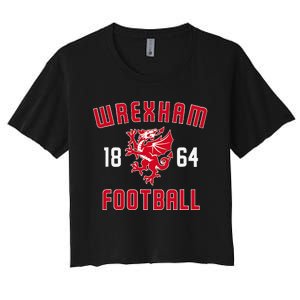 Wrexham Wales Rampant Welsh Dragon Women's Crop Top Tee