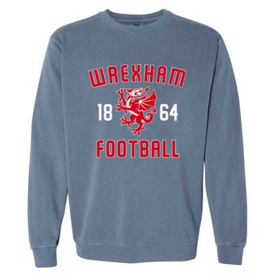 Wrexham Wales Rampant Welsh Dragon Garment-Dyed Sweatshirt