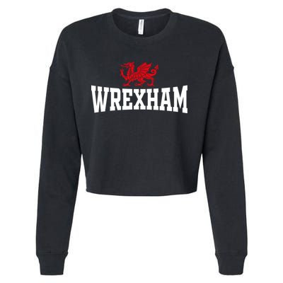 Wrexham Wales Red Dragon Wrecsam Cropped Pullover Crew