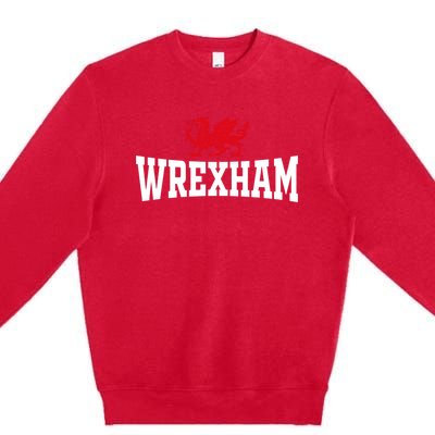 Wrexham Wales Red Dragon Wrecsam Premium Crewneck Sweatshirt