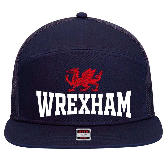 Wrexham Wales Red Dragon Wrecsam 7 Panel Mesh Trucker Snapback Hat