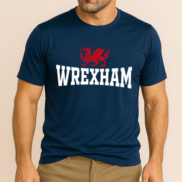 Wrexham Wales Red Dragon Wrecsam Cooling Performance Crew T-Shirt