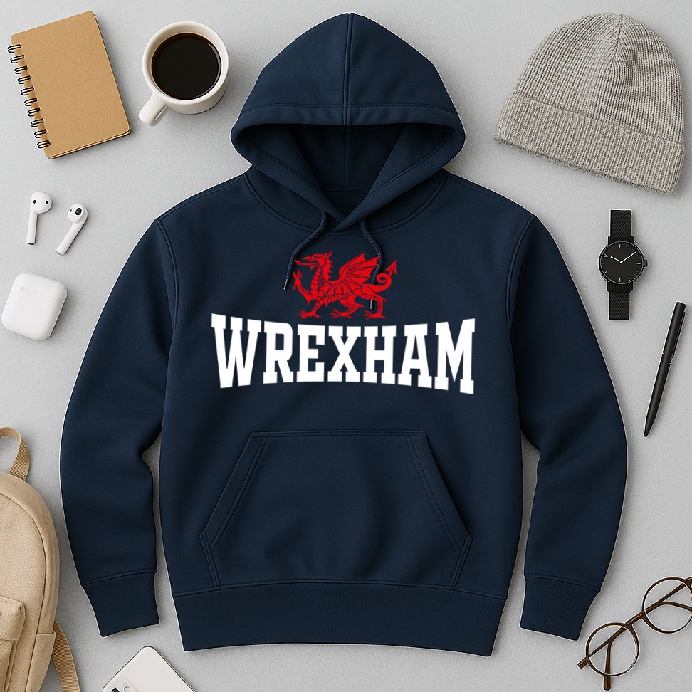 Wrexham Wales Red Dragon Wrecsam Hoodie