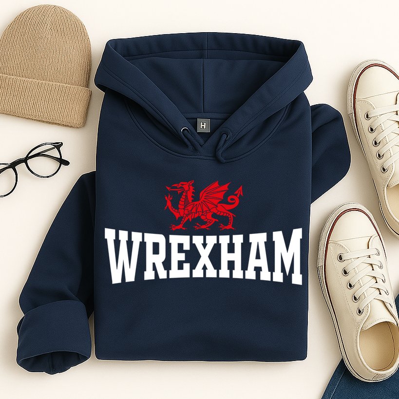 Wrexham Wales Red Dragon Wrecsam Hoodie
