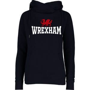 Wrexham Wales Red Dragon Wrecsam Womens Funnel Neck Pullover Hood