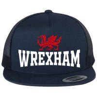 Wrexham Wales Red Dragon Wrecsam Flat Bill Trucker Hat