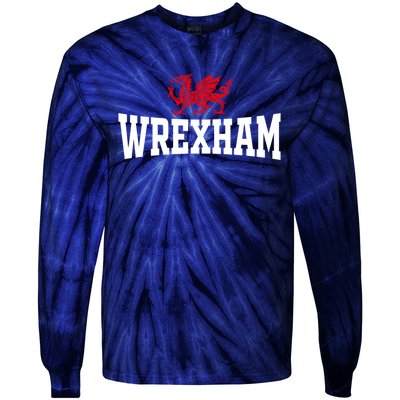 Wrexham Wales Red Dragon Wrecsam Tie-Dye Long Sleeve Shirt