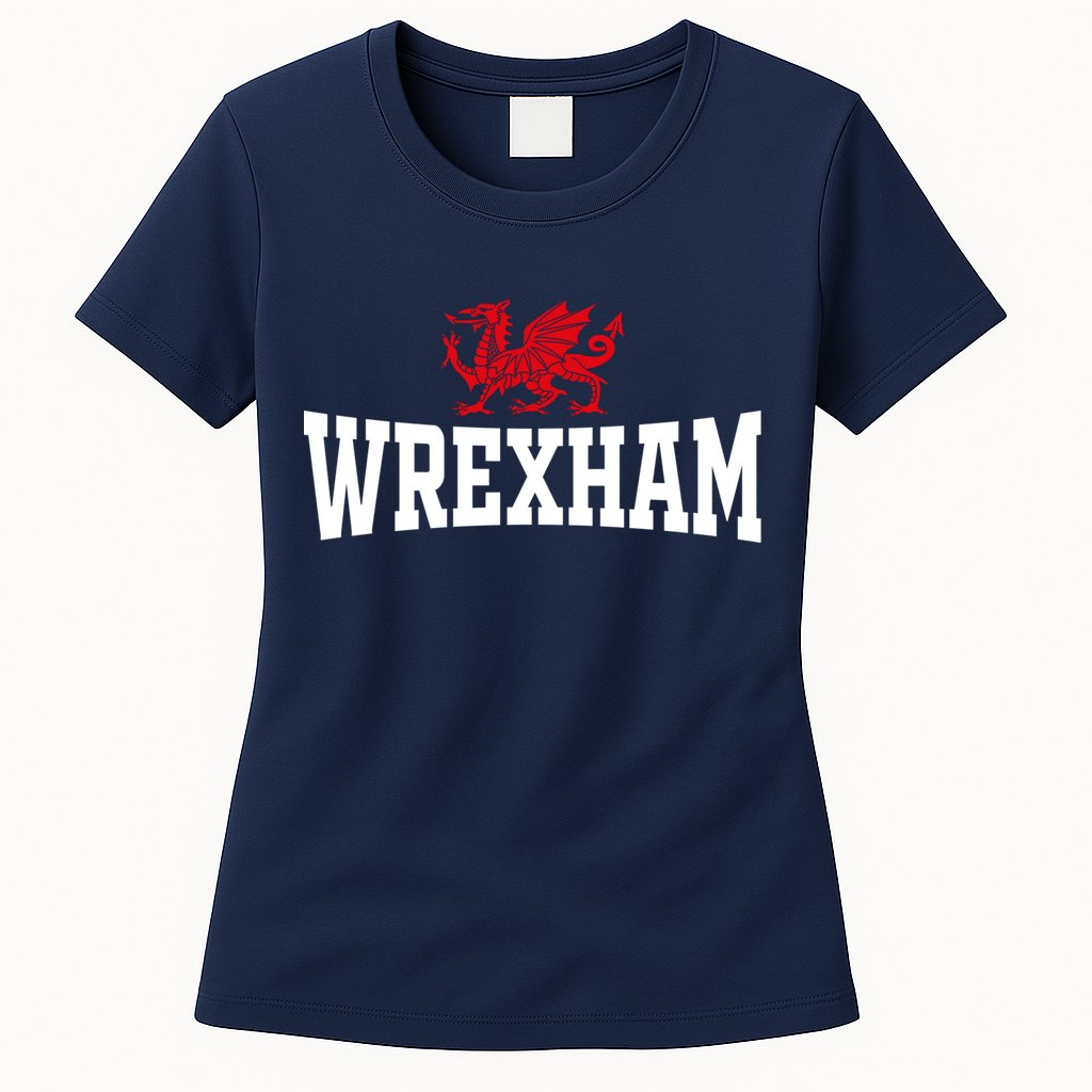 Wrexham Wales Red Dragon Wrecsam Womens T-Shirt