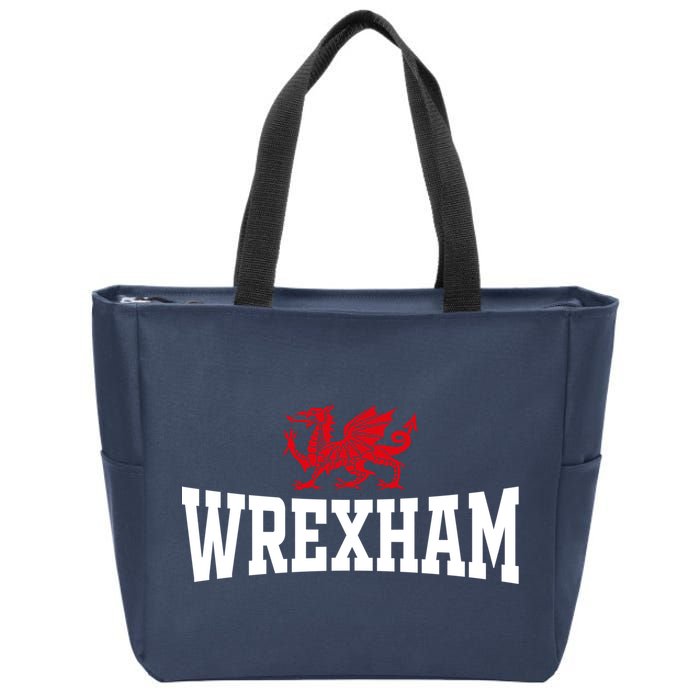 Wrexham Wales Red Dragon Wrecsam Zip Tote Bag