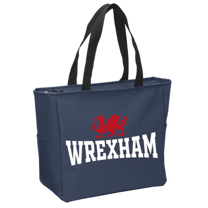 Wrexham Wales Red Dragon Wrecsam Zip Tote Bag