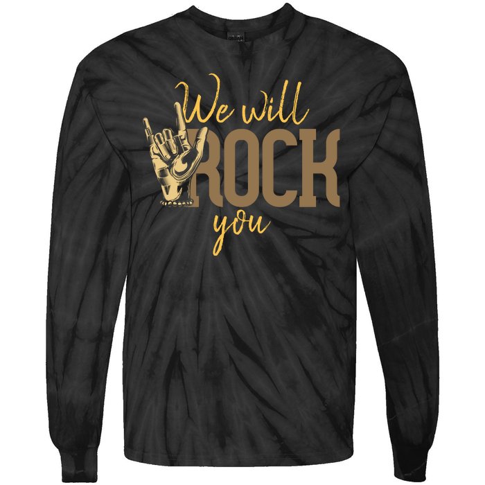 We Will Rock You Tie-Dye Long Sleeve Shirt