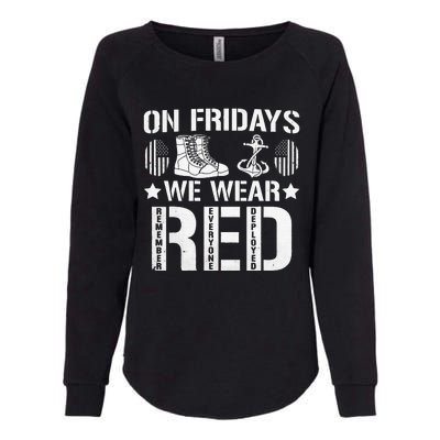 We Wear Red Friday Military American Flag Womens California Wash Sweatshirt