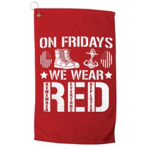 We Wear Red Friday Military American Flag Platinum Collection Golf Towel