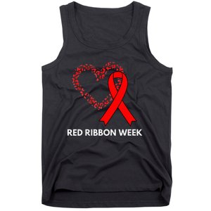 We Wear Red For Red Ribbon Week Awareness Tank Top