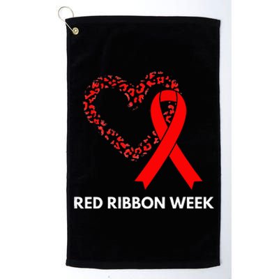 We Wear Red For Red Ribbon Week Awareness Platinum Collection Golf Towel