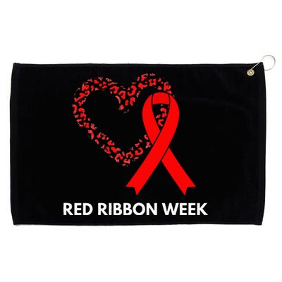 We Wear Red For Red Ribbon Week Awareness Grommeted Golf Towel