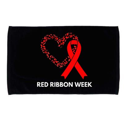 We Wear Red For Red Ribbon Week Awareness Microfiber Hand Towel