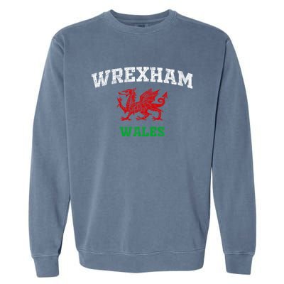 Wrexham Wales Retro Vintage Garment-Dyed Sweatshirt