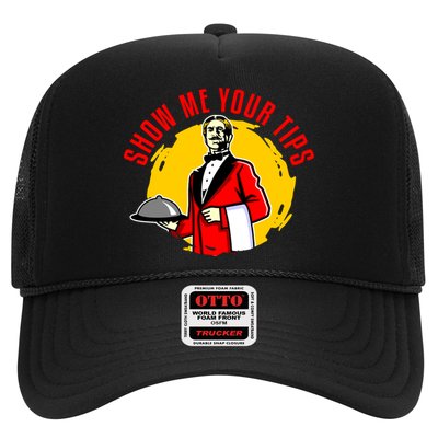 Waiter Waitress Restaurant Server Cute Gift Show Me Your Tips Cute Gift Trucker Hat