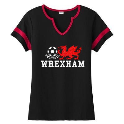 Wrexham Wales Retro Vintage Ladies Halftime Notch Neck Tee