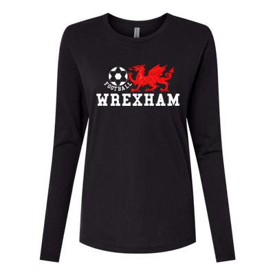 Wrexham Wales Retro Vintage Womens Cotton Relaxed Long Sleeve T-Shirt