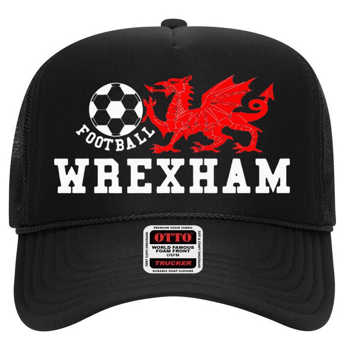 Wrexham Wales Retro Vintage High Crown Mesh Back Trucker Hat