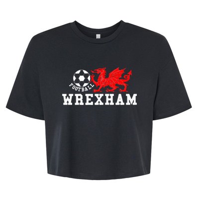 Wrexham Wales Retro Vintage Bella+Canvas Jersey Crop Tee