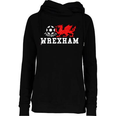 Wrexham Wales Retro Vintage Womens Funnel Neck Pullover Hood