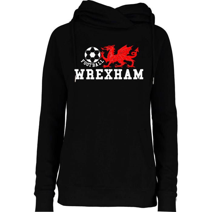 Wrexham Wales Retro Vintage Womens Funnel Neck Pullover Hood