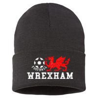 Wrexham Wales Retro Vintage Sustainable Knit Beanie