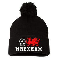 Wrexham Wales Retro Vintage Pom Pom 12in Knit Beanie