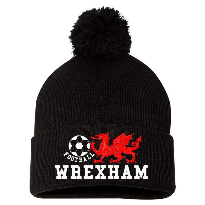 Wrexham Wales Retro Vintage Pom Pom 12in Knit Beanie