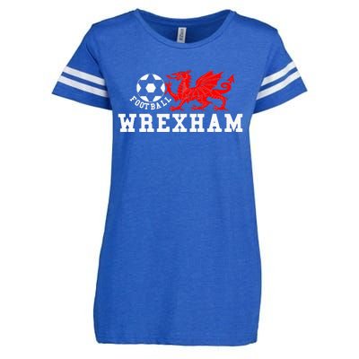 Wrexham Wales Retro Vintage Enza Ladies Jersey Football T-Shirt